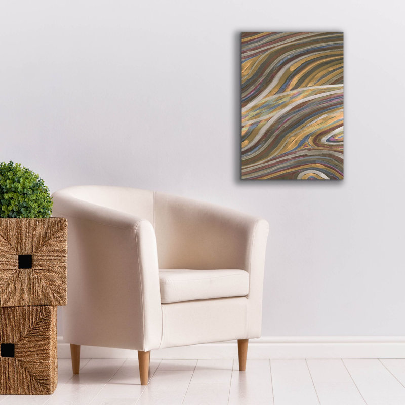 «Mineral Overlay 2» par Alicia Ludwig, art mural sur toile, H 26 po x l 18 po x P 0,75 po