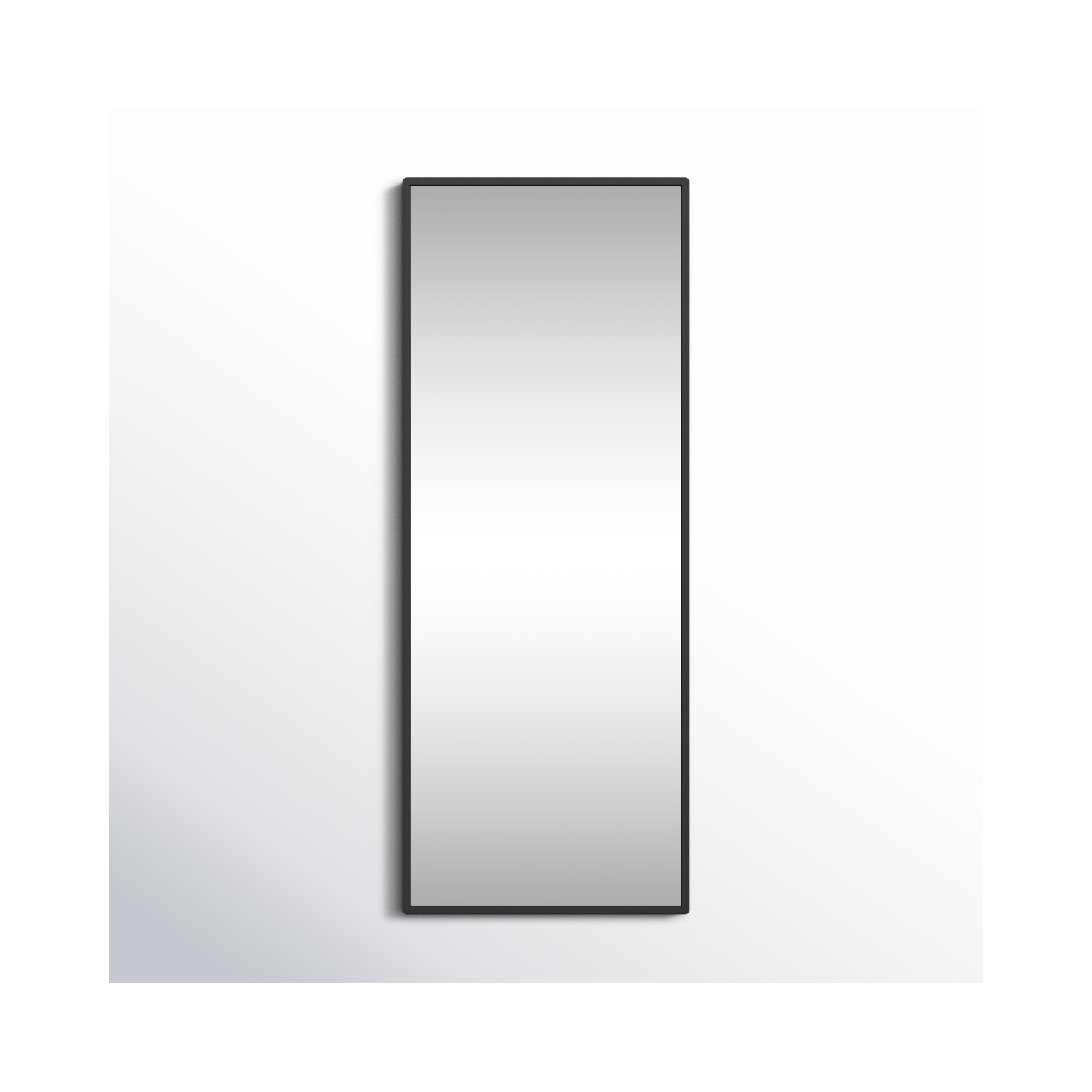 Sabine Metal Rectangle Wall Mirror, 36" x 14", Black