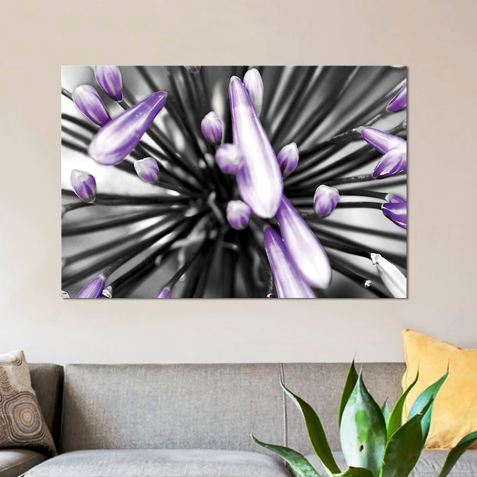 « mauve fleur », reproduction de photo sur toile tendue, H 26 po x l 40 po x P 1,5 po, Toile tendue, Pas de tapis