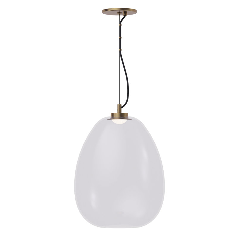 Kapoor 1 - Light LED Pendant, Clear, 15.7" H x 13" W x 13" D