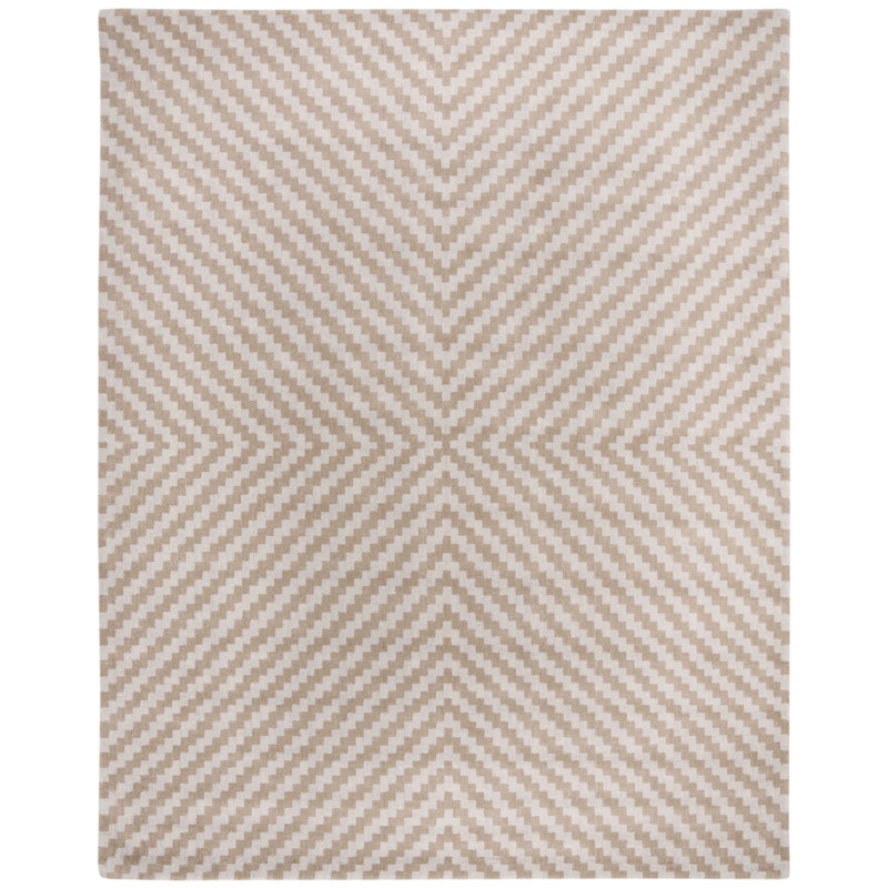 Sanyla Hand Tufted Wool Chevron Rug, Rectangle 8' x 10'
