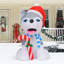 Chien gonflable de Noël 4 pi avec canne de bonbon avec lumières DEL intégrées