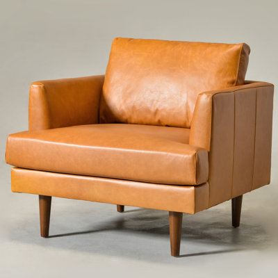 Miller 32" W Genuine Leather Armchair