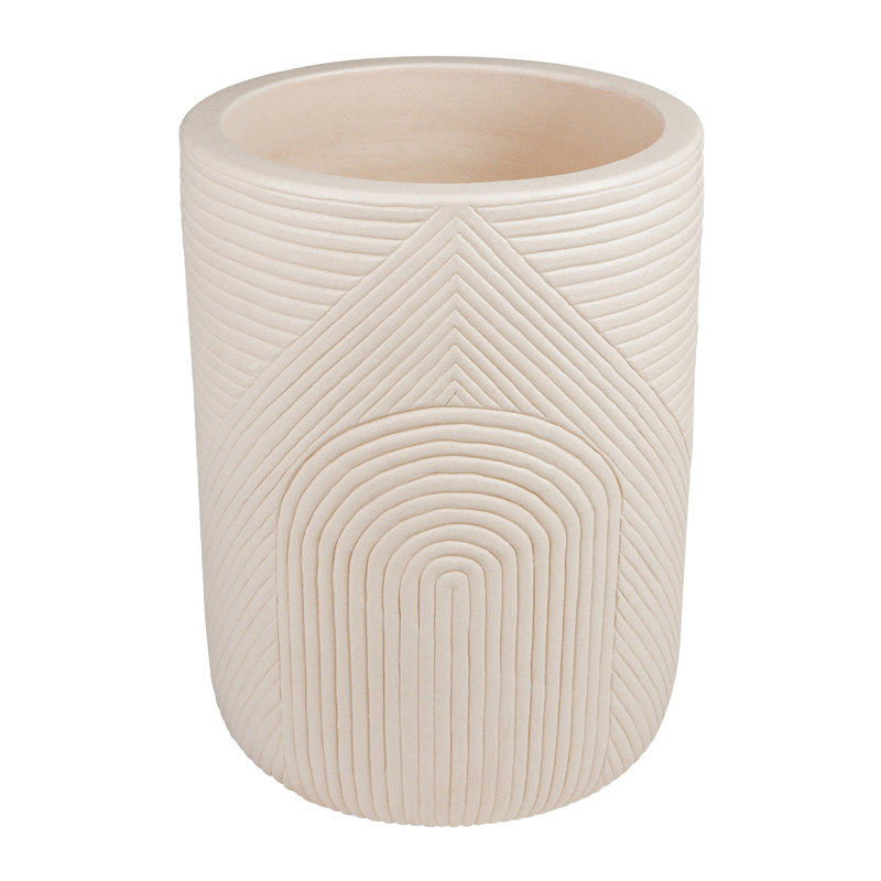 Provenance Signature Handmade Ceramic Planter, Matte Sand