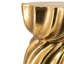 14X14x18.7" Gold Magnesium Accent Stool With Sculptural Swirl Design, Contemporary Side Table, Decorative Display Stand, Or Extra Seating Option