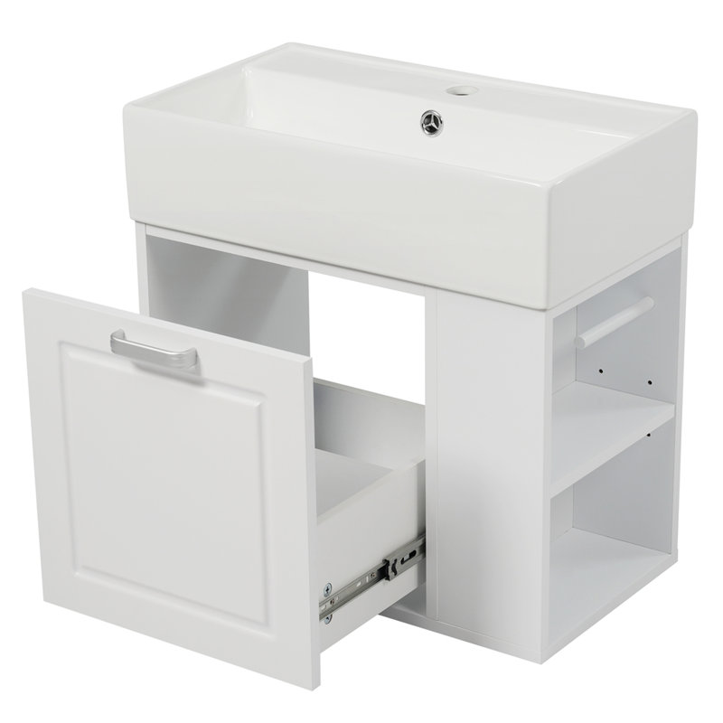 Meuble-lavabo 21,8 po avec lavabo, Blanc
