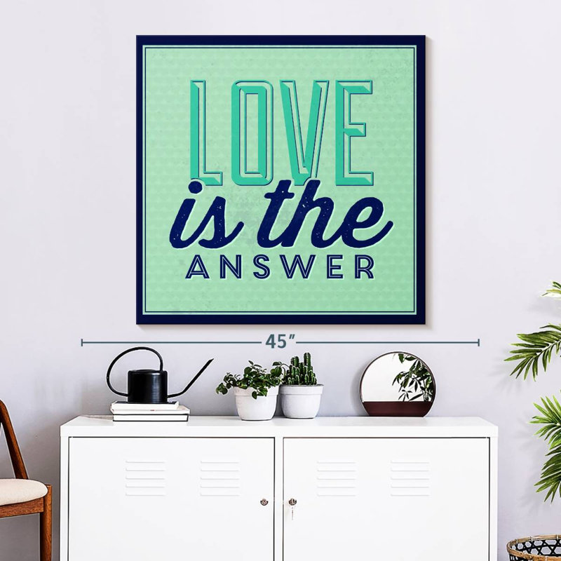 Tergel Love Is The Answer I, 33" H x 33" W