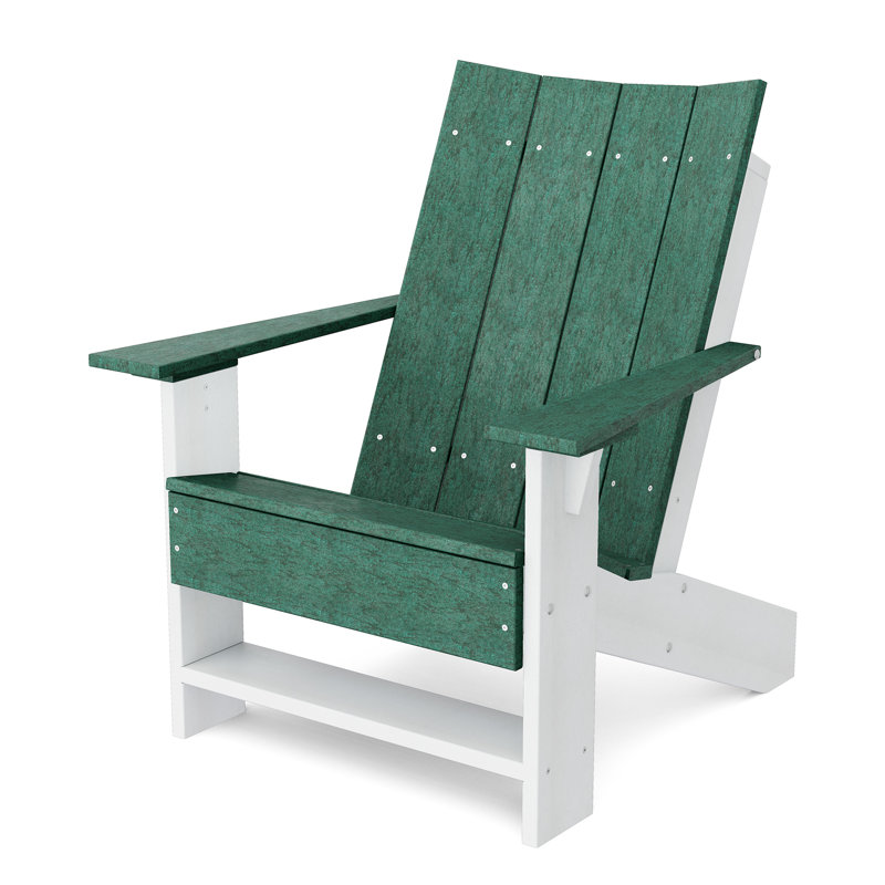 Chaise Adirondack contemporaine, VERT GAZON / BLANC