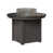 Plateau martelé noir avec base gris fumée sélectionné