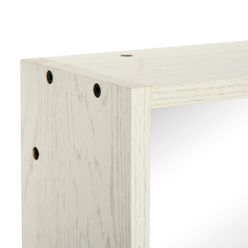 Armoire de salle de bain 33,44 lb - Miroir avec 2 tablettes pour miroir d'organisation blanc et tablette 31,5 po x 25,5 po pour salle de bain, salon, salle de lavage