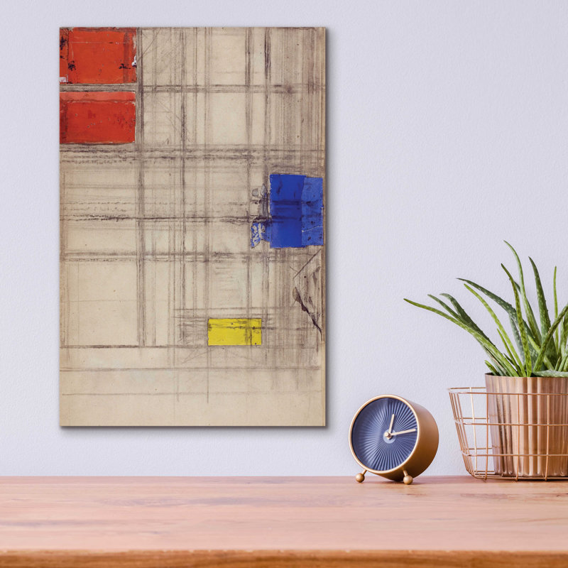 " Study For A Composition, 1940â€“1941 " by Piet Mondrian, 16" H x 12" W x 0.13" D