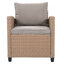 Ensemble de 6 chaises d'extérieur en osier de rotin pour patio, chaise, tabourets et table-1389207297