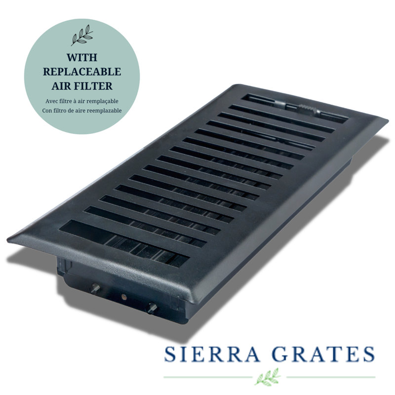 Registre de plancher en métal