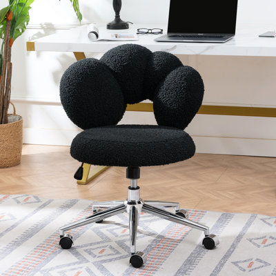 Chaise de bureau confortable avec siège d'une profondeur de 19,3 po et structure de soutien robuste en tissu doux de 24,6 po de largeur