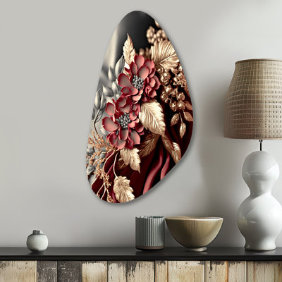 Sunderland - Floral Fall Shape Assymterical Metal Wall Art