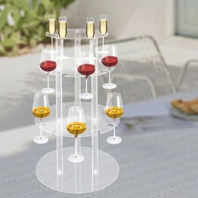 3 Tier Champagne Display Rack Stand
