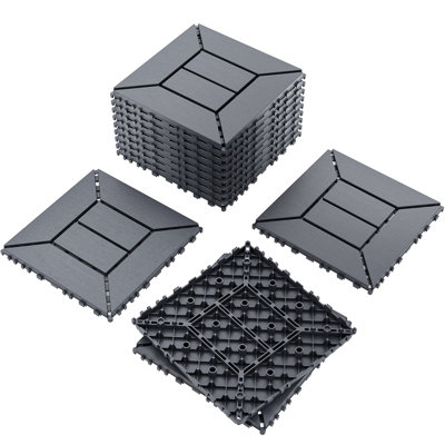 30.5cm L x 30.5cm W Plastic Interlocking Deck