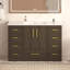 Meuble-lavabo 48 po. Armoire de rangement abondante - 2 portes à fermeture douce et 9 tiroirs