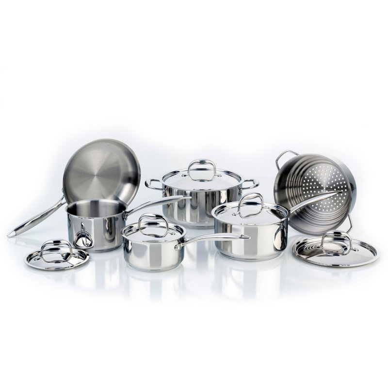 Ensemble 11 pièces de ustensiles de cuisine accolade en acier inoxydable meyer