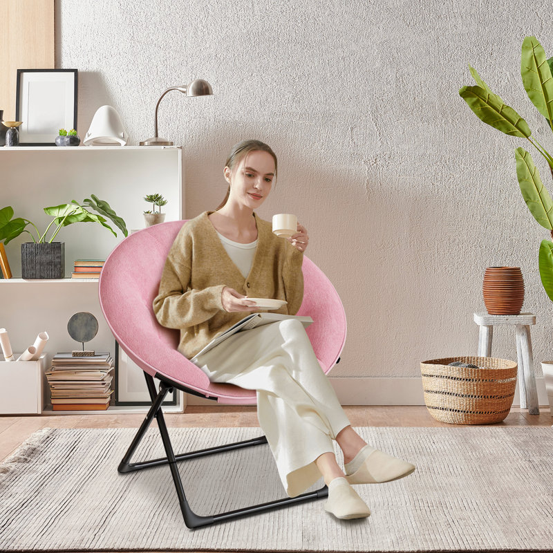Upholstered Accent Chair, Pink, Black