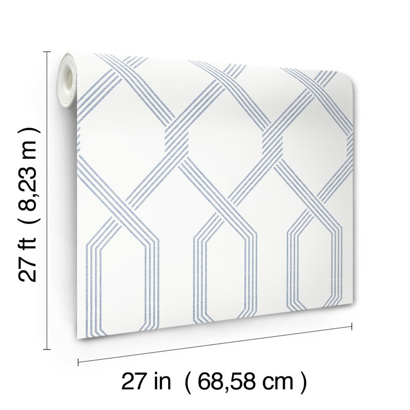 Palisade Geometric Wallpaper Double Roll, Blue