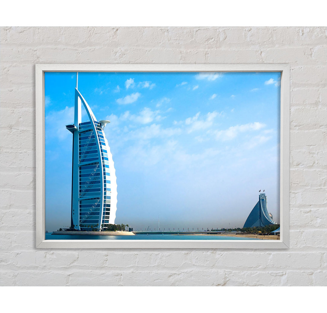 Burj Al Arab Dubai In The Morning Sky - Einzelbildrahmen Kunstdrucke auf Leinwand