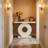 Elegant Modern Console Table with Flower-Shaped Frame