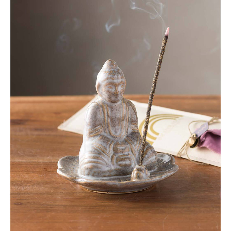 Ceramic Buddha Incense Holder