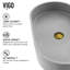 Lavabo de salle de bain vasque ovale en béton avec robinet H 10 po L 24 po x l 14 po x H 5 po BrightonSagrada Gothic