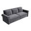 Très grand lit très grand en velours gris escamotable avec sièges confortables et options de couchage