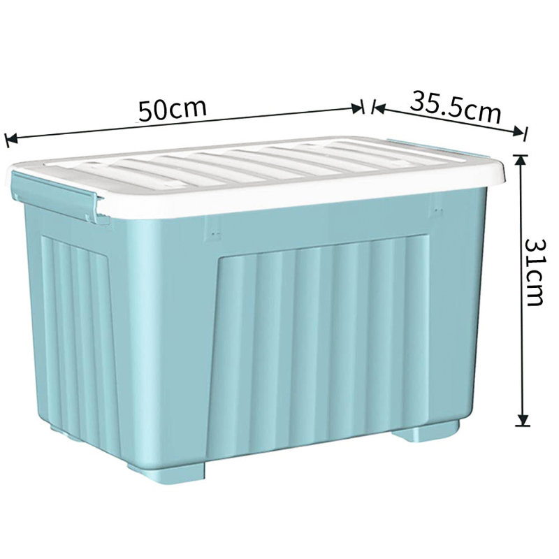 Rebrilliant Plastic Decorative Bin, Blue, 35
