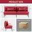 Canapé-lit convertible futon, 69 po Futon canapé-lit, canapé-lit multifonctionnel avec 2 coussins et coussins de dossier, canapé-lit ajustable à 5 positions pour petit salon dans un dortoir,-739263120