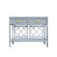 Two Drawer Console with Decorative Back Rattan-784293374