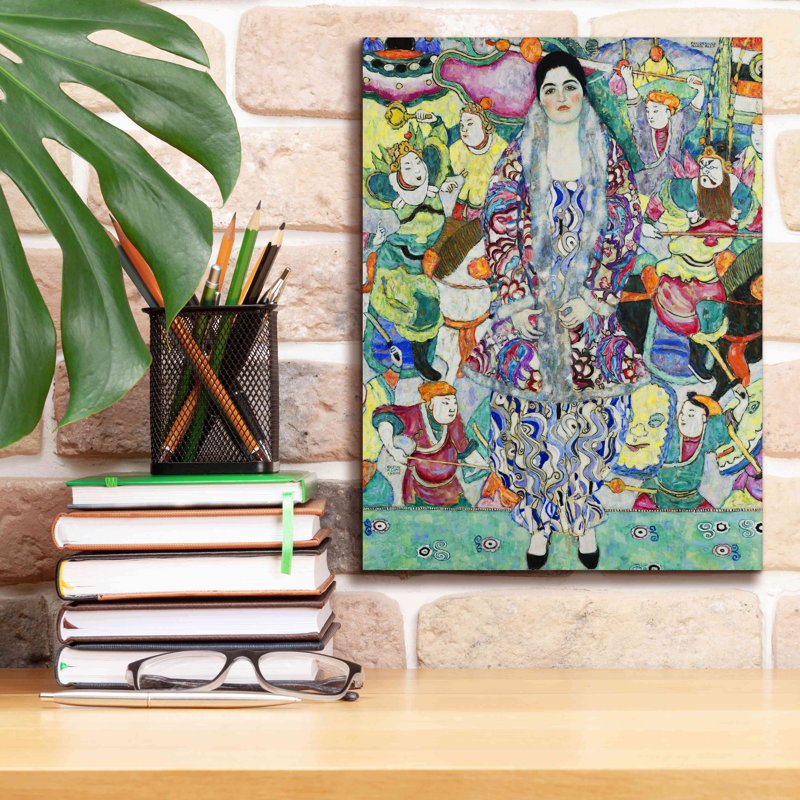 «Portrait of Friederike Maria Beer» par Gustav Klimt, art mural sur toile, H 16 po x l 12 po x P 0,75 po