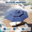 Parasol de patio à 3 niveaux 10 pi avec évents, manivelle et inclinaison faciles-55280596