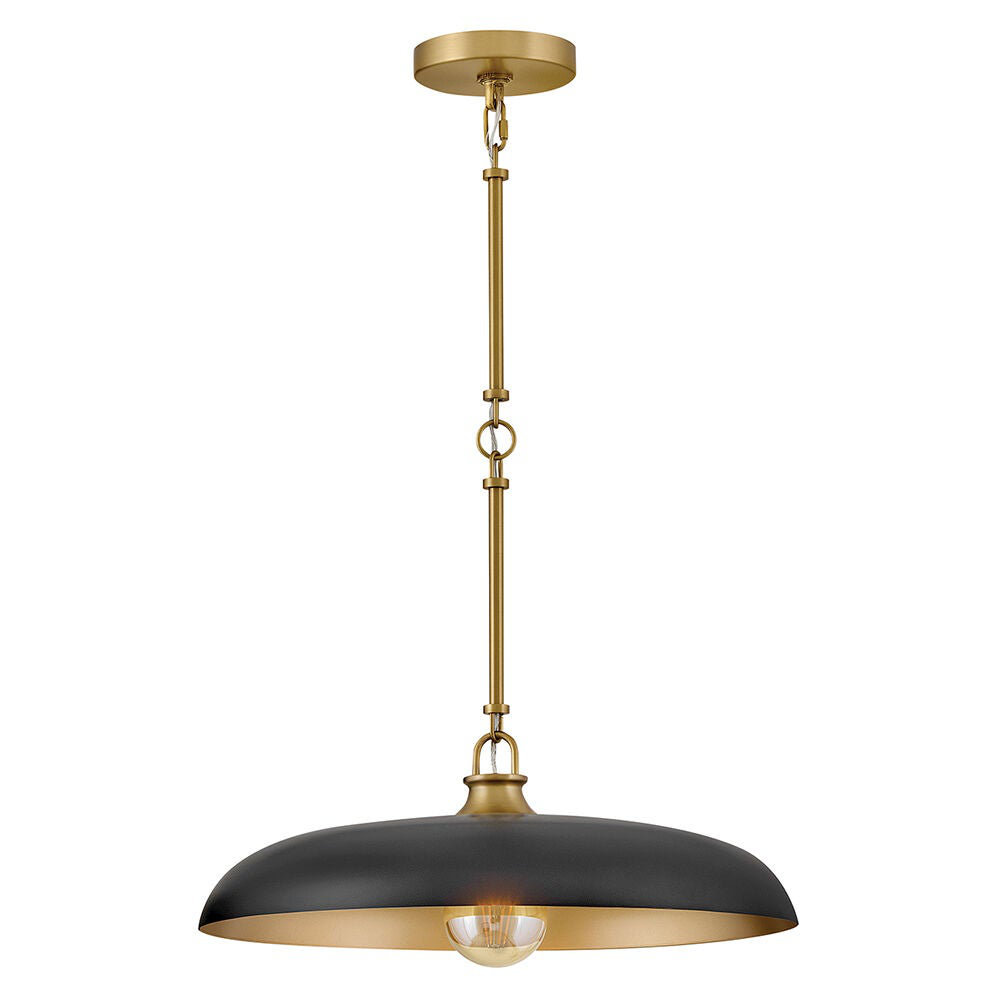 Sadie Dimmable Single Light Pendant, 6.25" H x 18" W x 18" D, Black