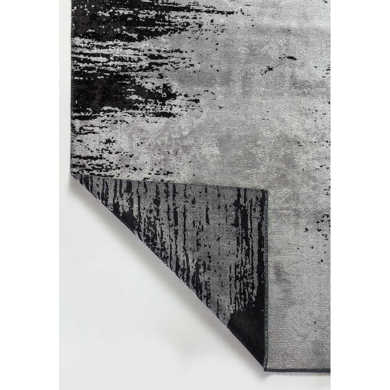 Rapture Black/Gray Luxury Area Rug, Rectangle 7'10" x 9'10"