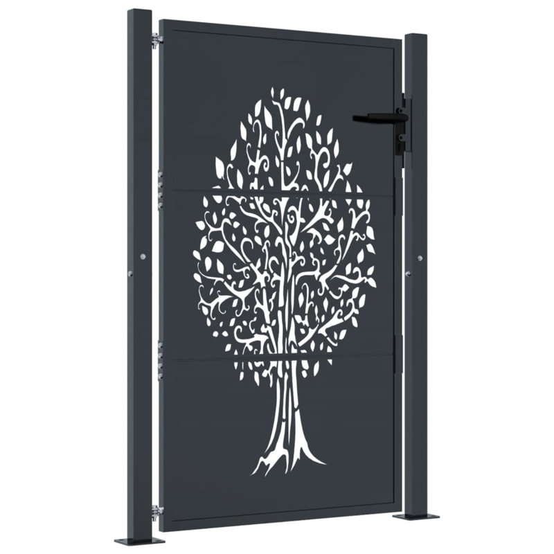 Quasqueton Metal Gate, 155" H x 105" W x 3.9" D, Anthracite