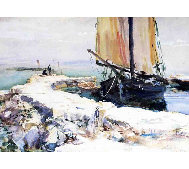 Au-dessus du lac de Garde à San Viigilio, H 35 po x l 48 po