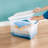 Sterilite 6 Qt. Plastic Stackable Storage Box with Latching Lid, Clear (12 Pack)-139190426-139190425