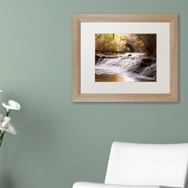 «Joden Avon Falls» par Jason Shaffer, reproduction de photo encadrée, H 16 po x l 20 po x P 0,5 po, Argent, Blanc