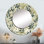 Zen feuillage - miroir de plantes, miroir mural rond Boho, impression d'art en métal