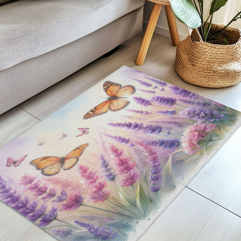 Tapis tressé lavande, Rectangulaire 3 pi x 5 pi