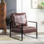Chaise d'appoint classique classique Mid-Century avec structure carrée en métal durable-1164553886