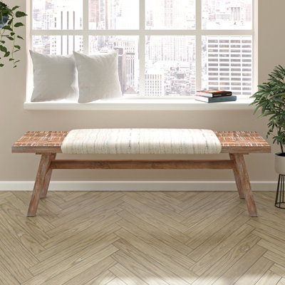 Branford Transitional Handmade Chindi Bench