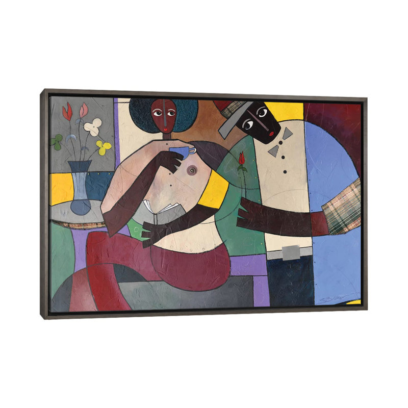 «Classy Romance» par Stacey Brown, impression sur toile tendue, H 40 po x l 60 po x 1,5 po, Cadre flottant gris