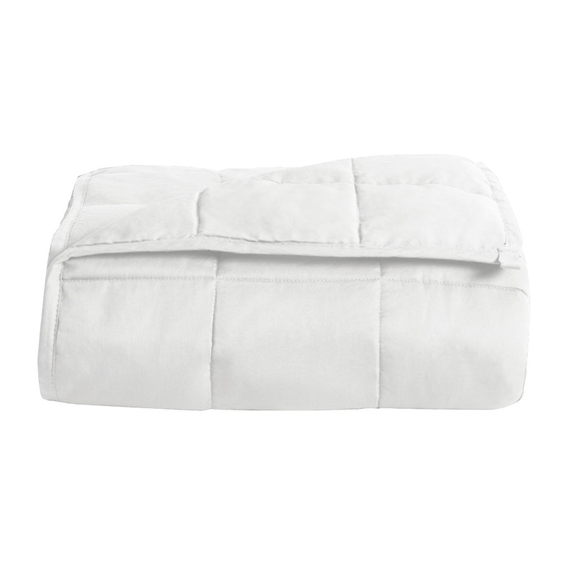 Jeté 100% coton épais toutes saisons Marte, 60 po x 80 po, Blanc, 15 lb