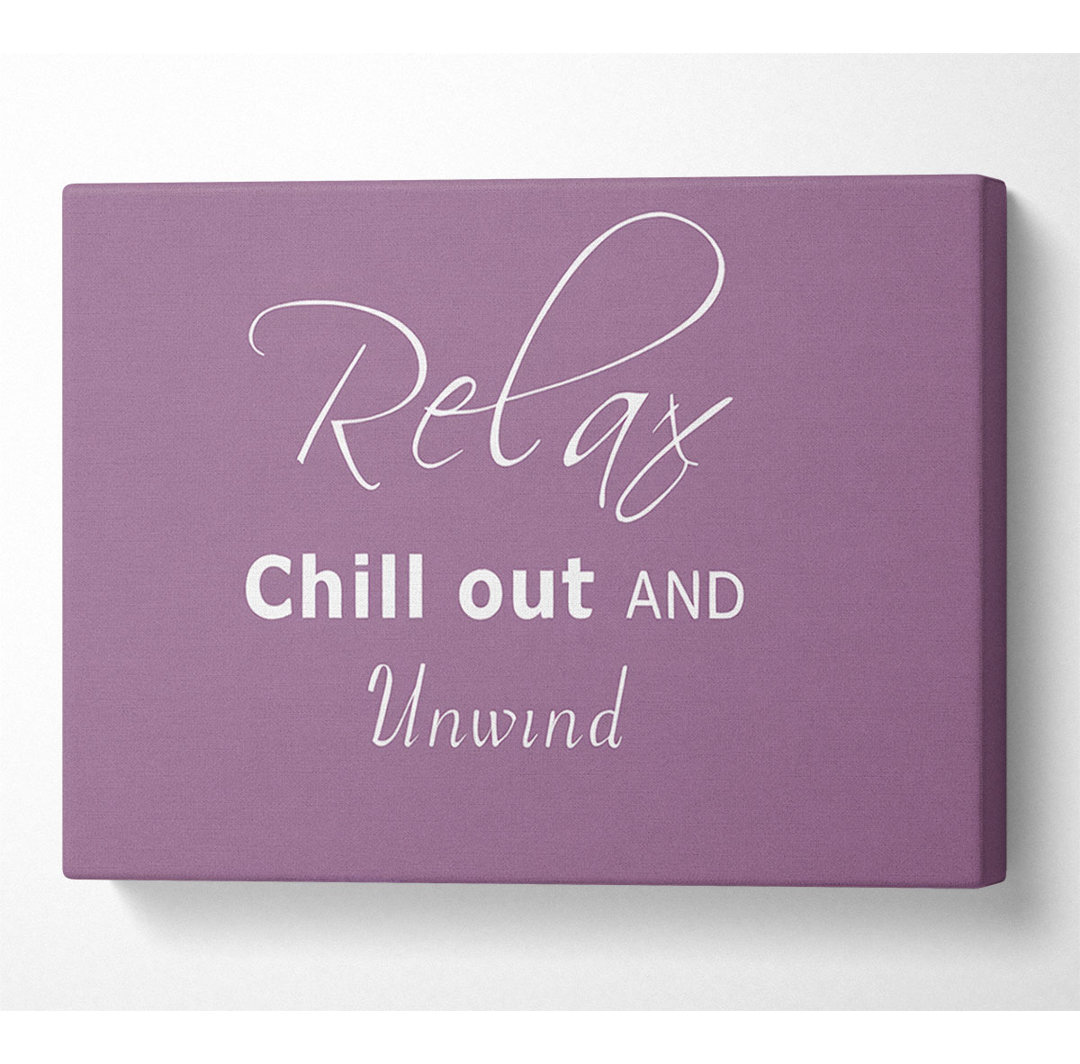 Badezimmer Zitat Relax Chill Out Dusty Pink - Druck