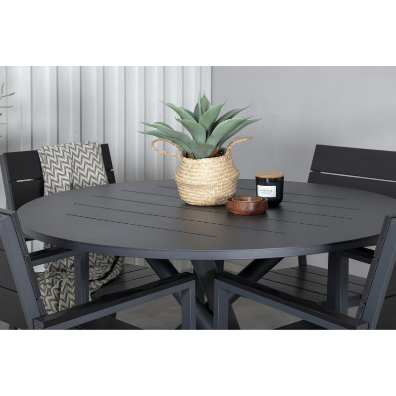 Staudt Dining Set, Black, Black, Black