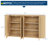 63" Buffet Sideboard Cabinet with Storage, Fluted Accent Credenza with Adjustable Shelves, Modern Sideboard Cabinet with Curvy Edge